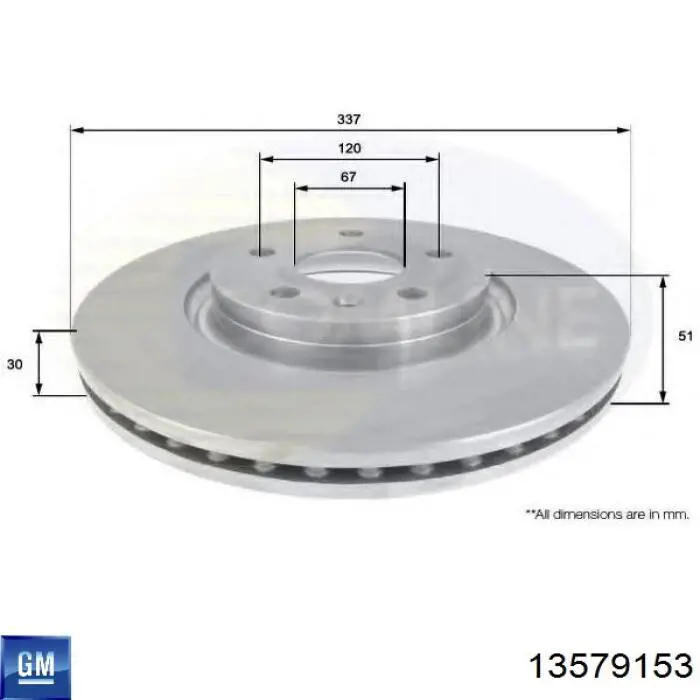 Comprar 13579153 General Motors Freno de disco delantero