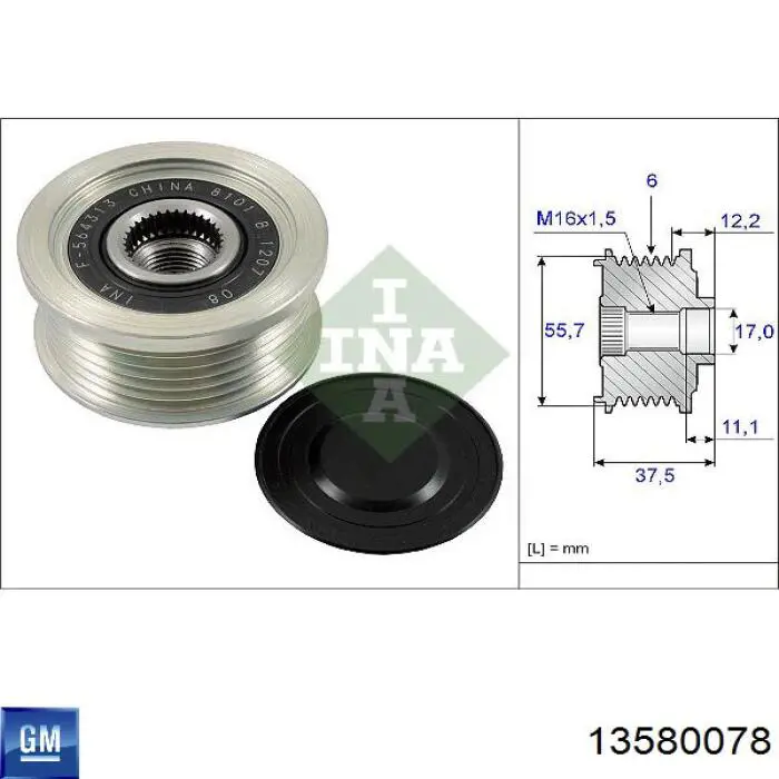 13580078 General Motors Alternador de coche