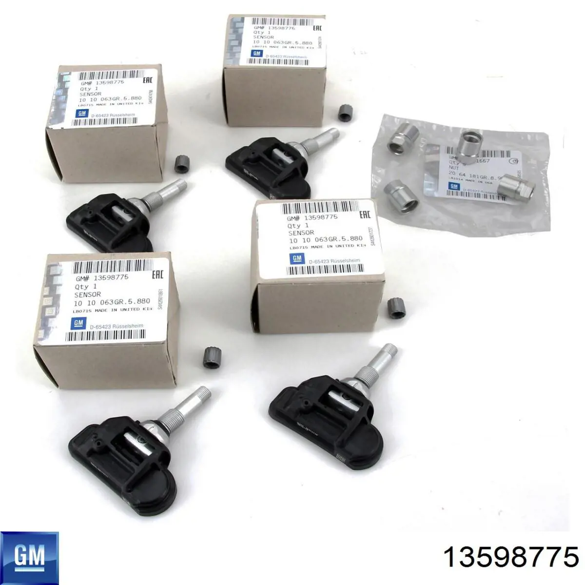 Sensor de presión de neumáticos 13581560 Opel