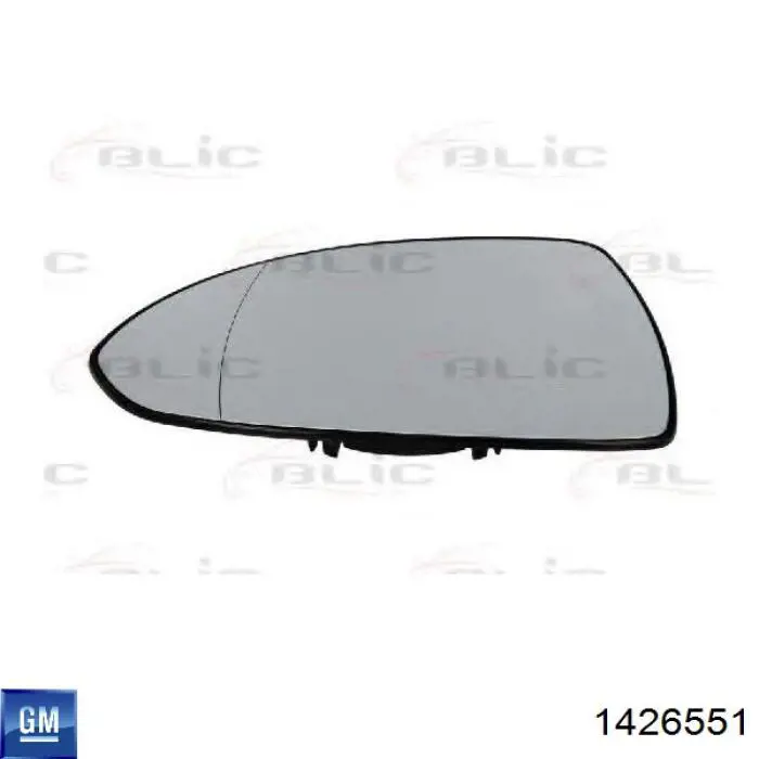 1426551 General Motors cristal de espejo retrovisor exterior izquierdo