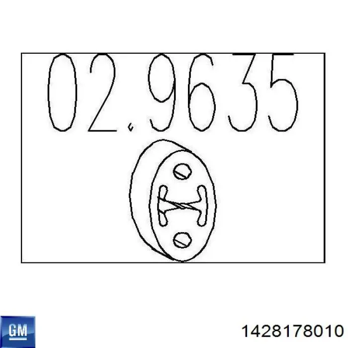 Almohadilla de tope silenciador General Motors 1428178010 precio, desde 1,97 EUR
