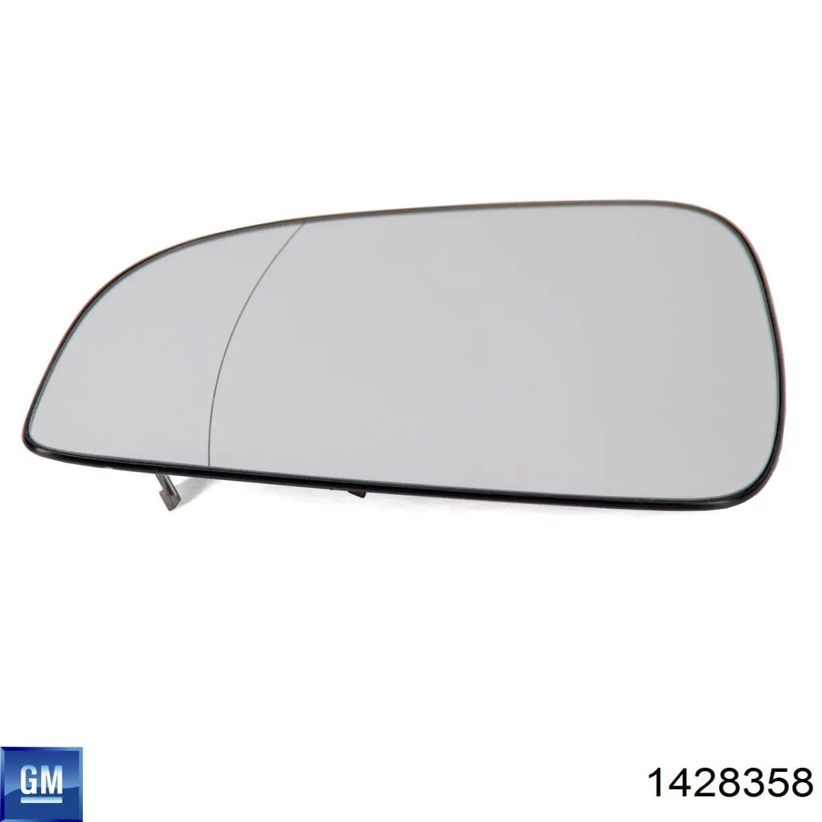 Cristal de espejo retrovisor exterior izquierdo 1428358 General Motors
