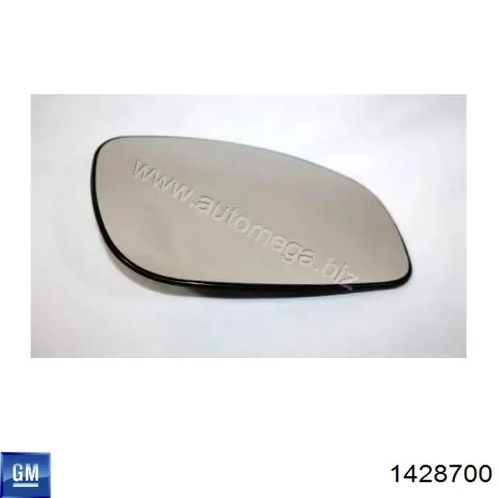 1428700 General Motors cristal de espejo retrovisor exterior derecho