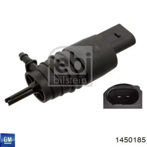 Bomba de agua limpiaparabrisas, delantera 1450185 General Motors