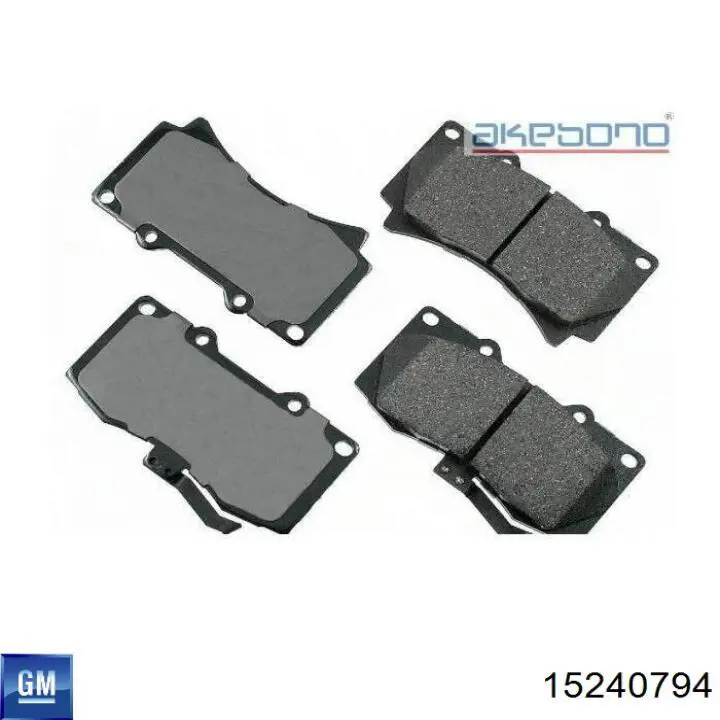 15240794 General Motors Pastillas delanteras