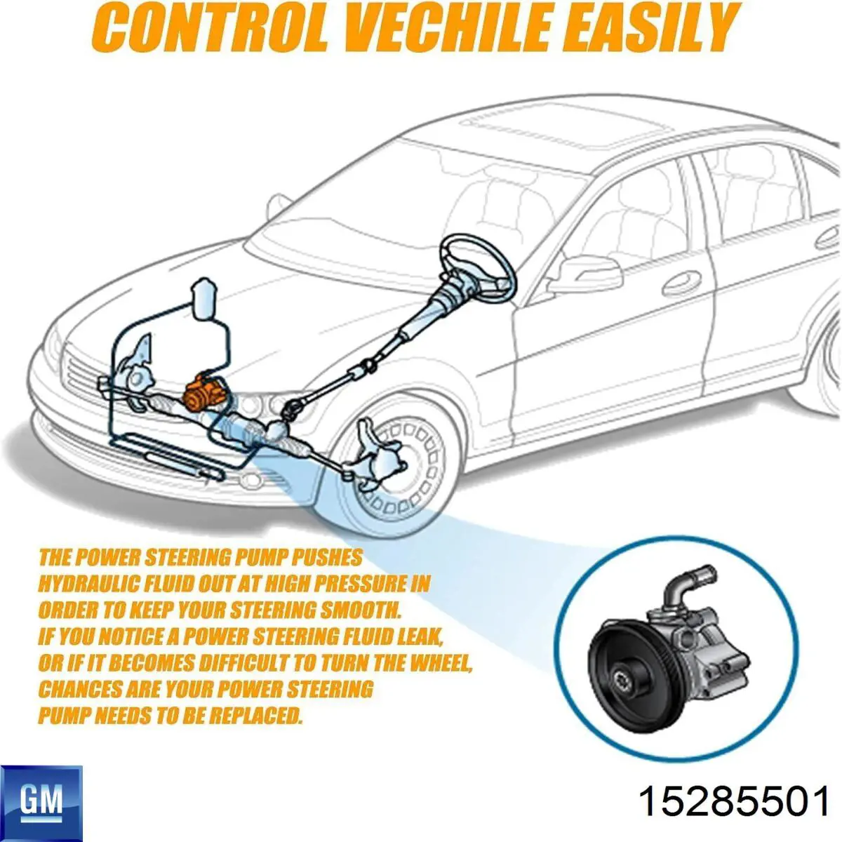 15285501 General Motors bomba hidráulica de dirección