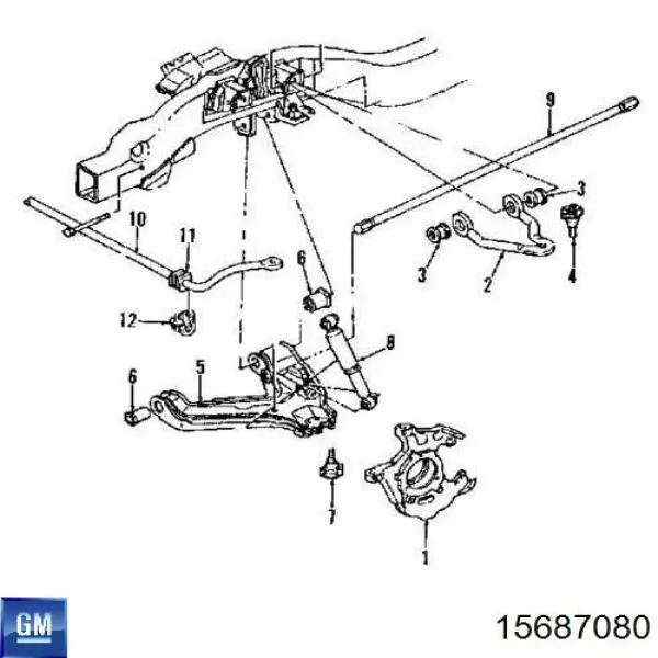 15687080 General Motors rótula de suspensión superior