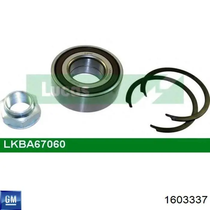Comprar 1603337 General Motors Cojinete de rueda delantero