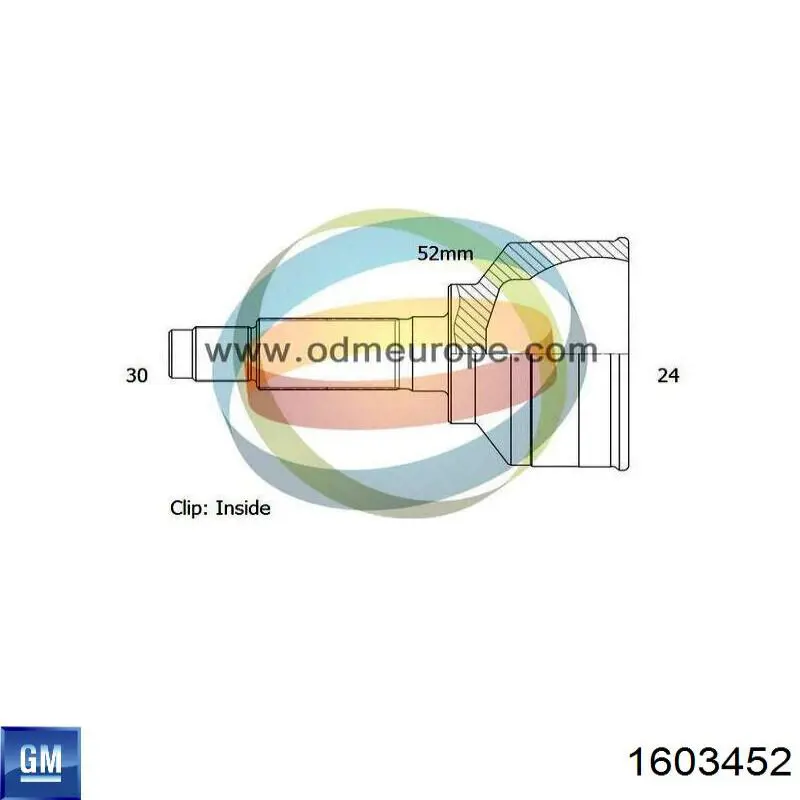 Junta homocinética exterior delantera General Motors 1603452 precio, desde 37,86 EUR