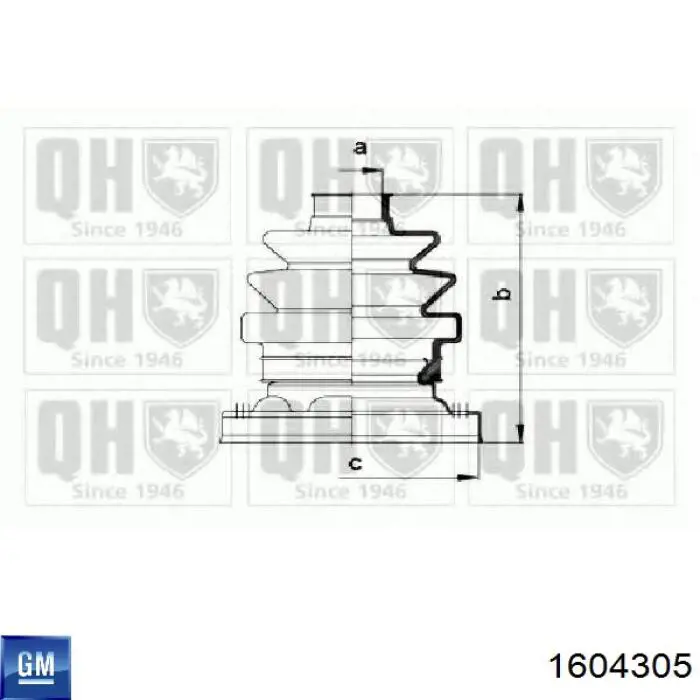 1604305 General Motors fuelle, árbol de transmisión trasero interior