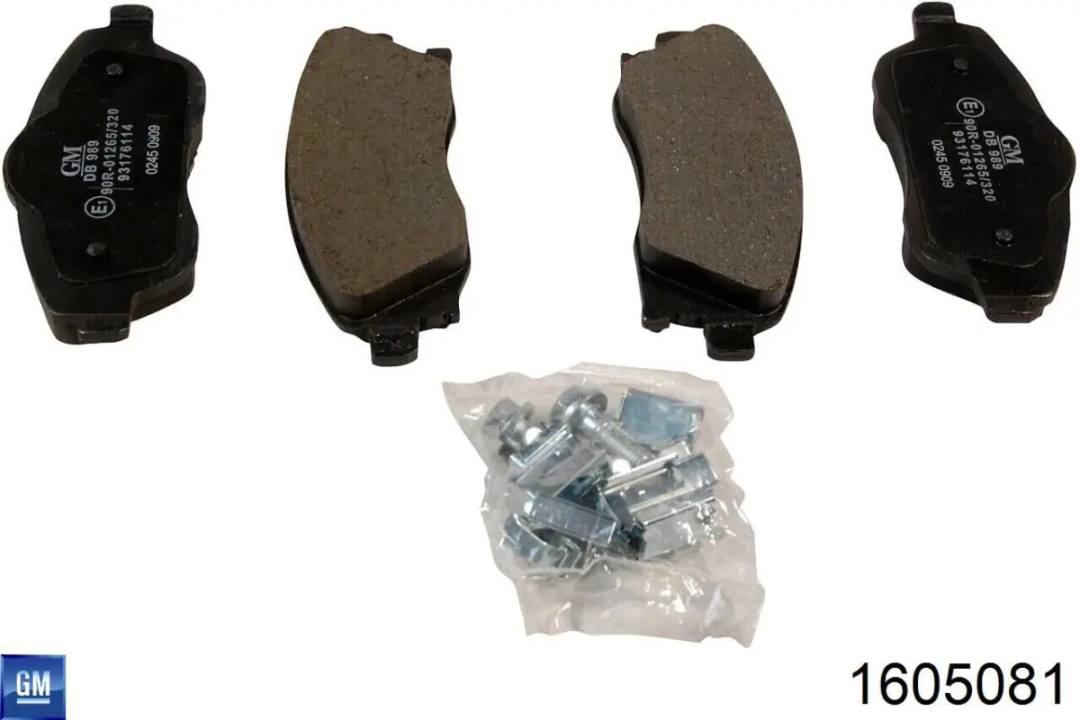 Pastillas de freno 1605081 General Motors