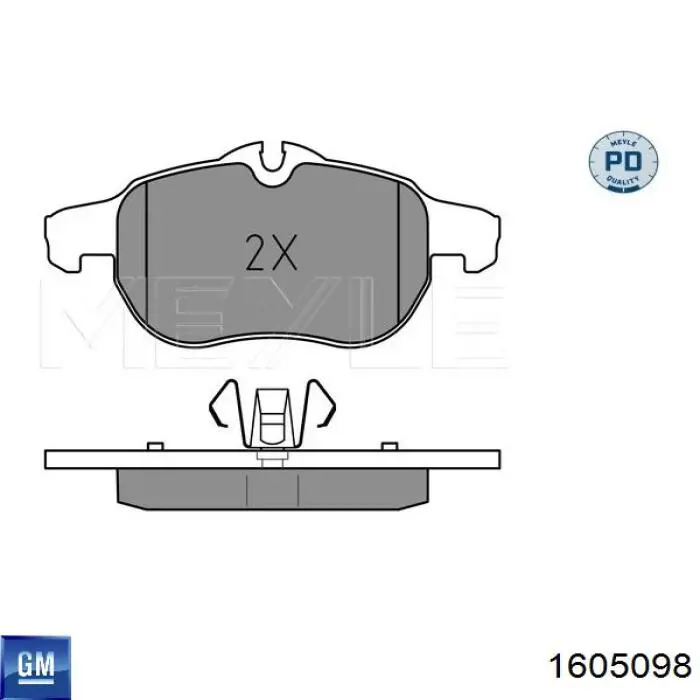 Comprar 1605098 General Motors Pastillas delanteras de freno