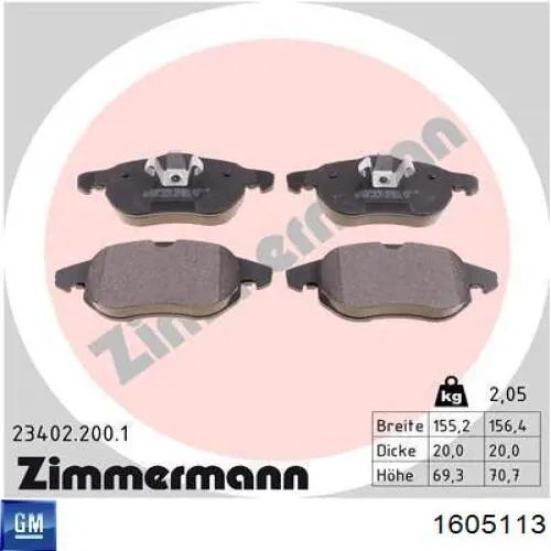 Pastillas de freno delanteras Opel Vectra