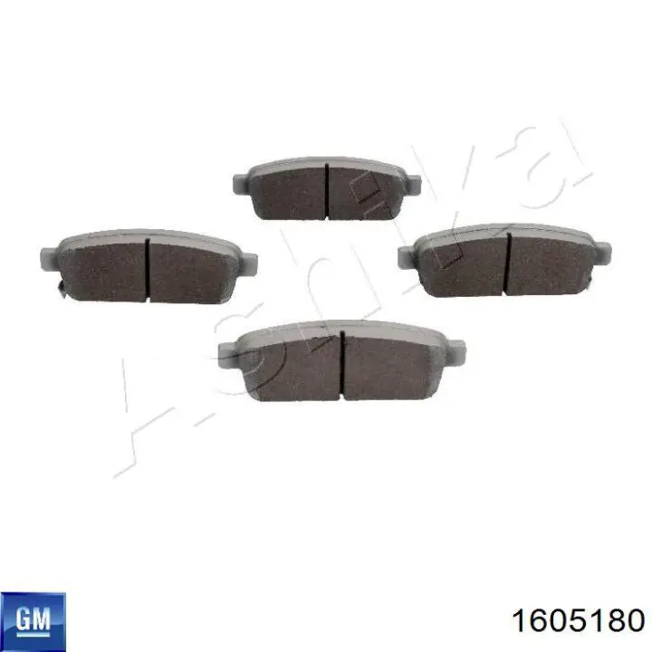1605180 General Motors Pastillas freno traseras