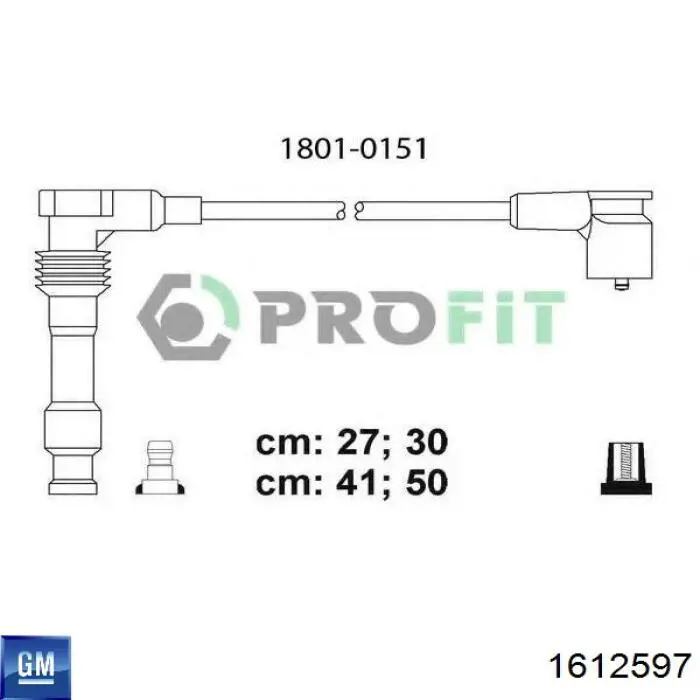 Juego de cables de bujias General Motors 1612597 precio, desde 26,74 EUR