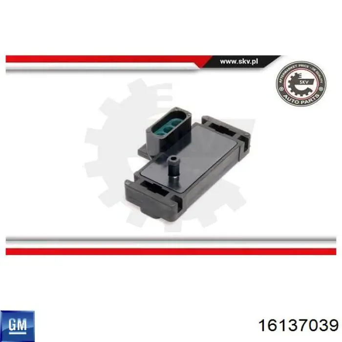 Sensor de presión del aire de admisión General Motors 16137039