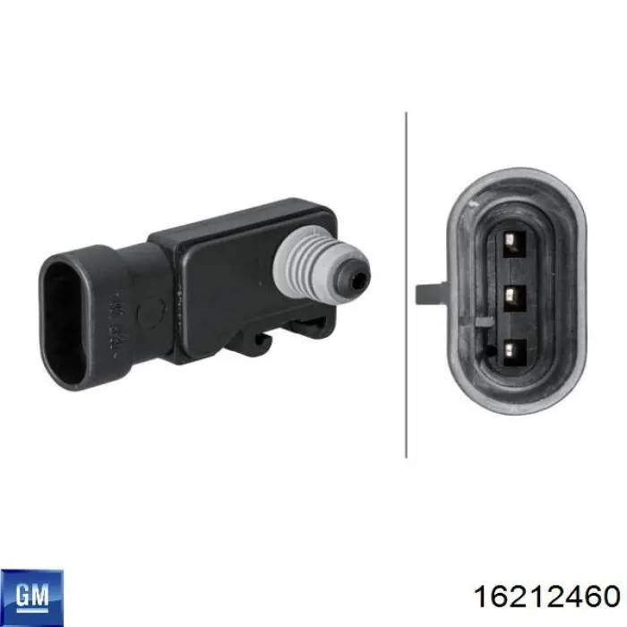 Sensor de presión del aire de admisión General Motors 16212460