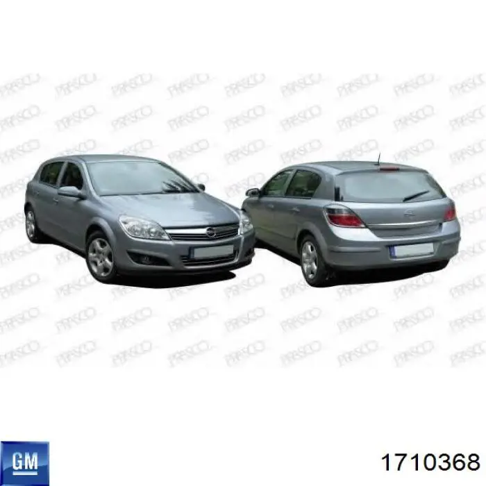 Luz antiniebla izquierdo 1710368 Opel