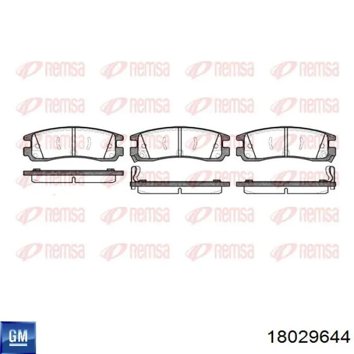 18029644 General Motors pastillas de freno traseras