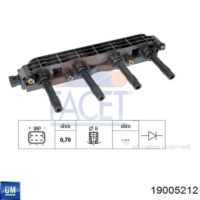 Bobina de chispa General Motors 19005212 precio, desde 61,97 EUR