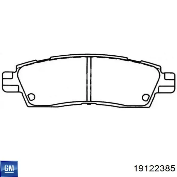 19122385 General Motors pastillas de freno traseras