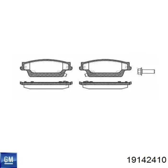 19142410 General Motors pastillas de freno traseras