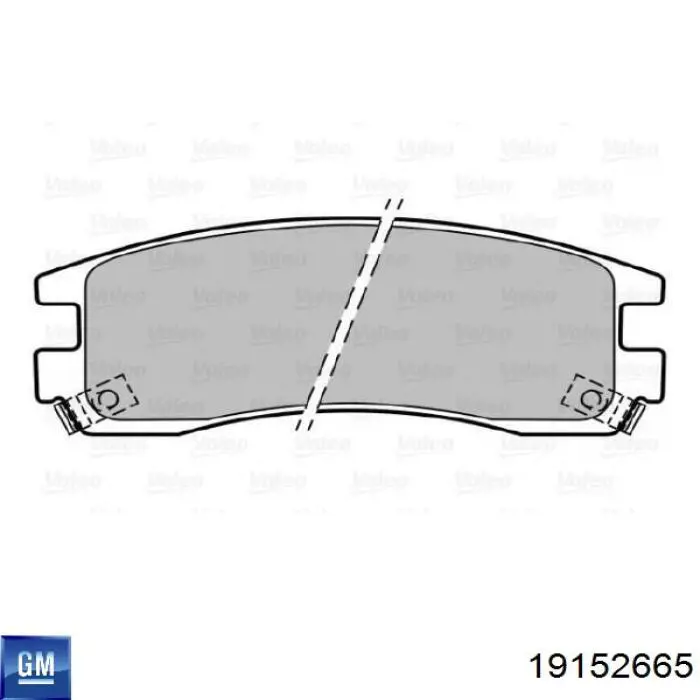 19152665 General Motors pastillas de freno traseras