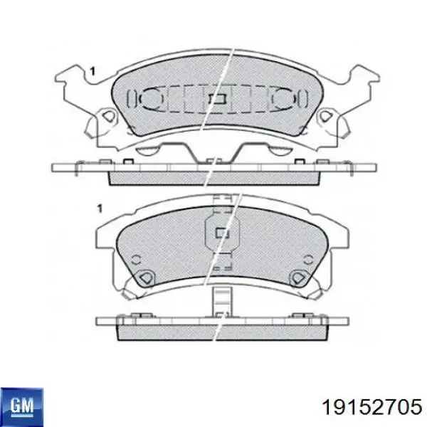 19152705 General Motors Pastillas delanteras