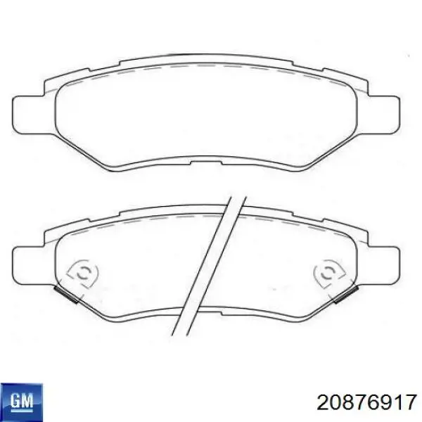 20876917 General Motors pastillas de freno traseras