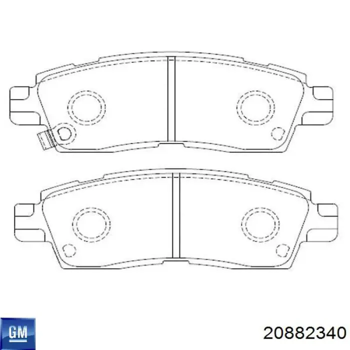 20882340 General Motors pastillas de freno traseras