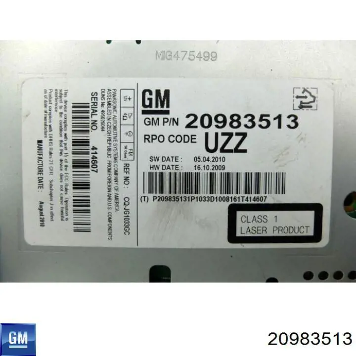  General Motors 20983513 precio, desde 50,91 EUR