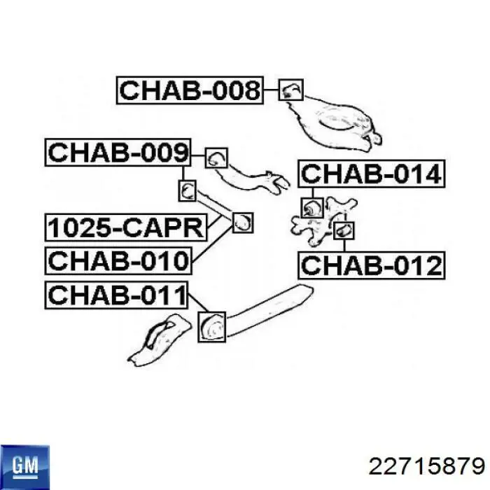 22715879 General Motors suspensión, brazo oscilante trasero inferior