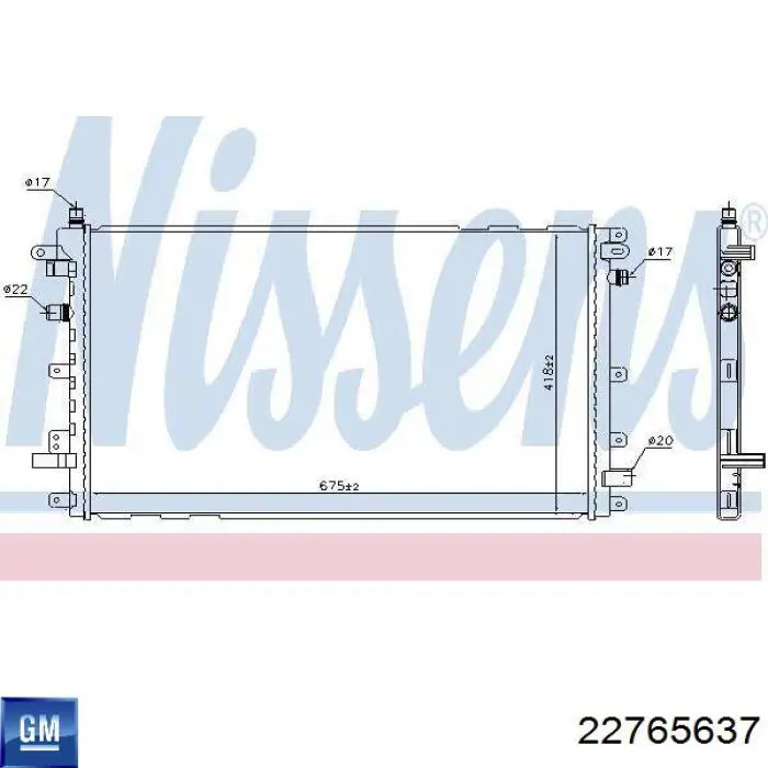 Comprar 22765637 General Motors Radiador de auto