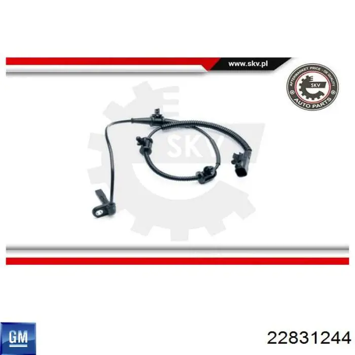 Comprar 22831244 General Motors Sensor revoluciones de la rueda, delantero