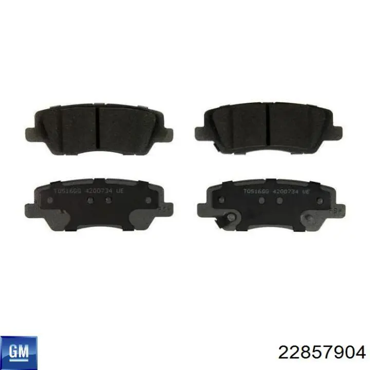 22857904 General Motors pastillas de freno traseras