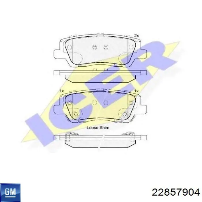 Comprar 22857904 General Motors Pastillas de freno traseras