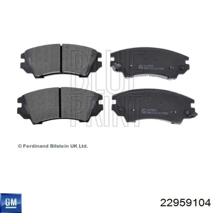 Comprar 22959104 General Motors Pastillas delanteras de freno