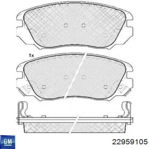 Comprar 22959105 General Motors Pastillas delanteras de freno