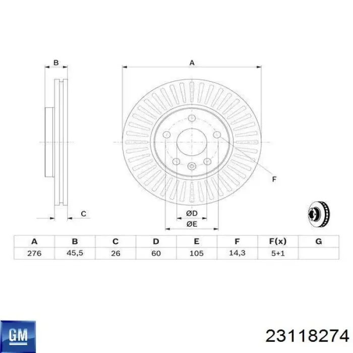 Frenos delanteros General Motors 23118274 precio, desde 39,48 EUR