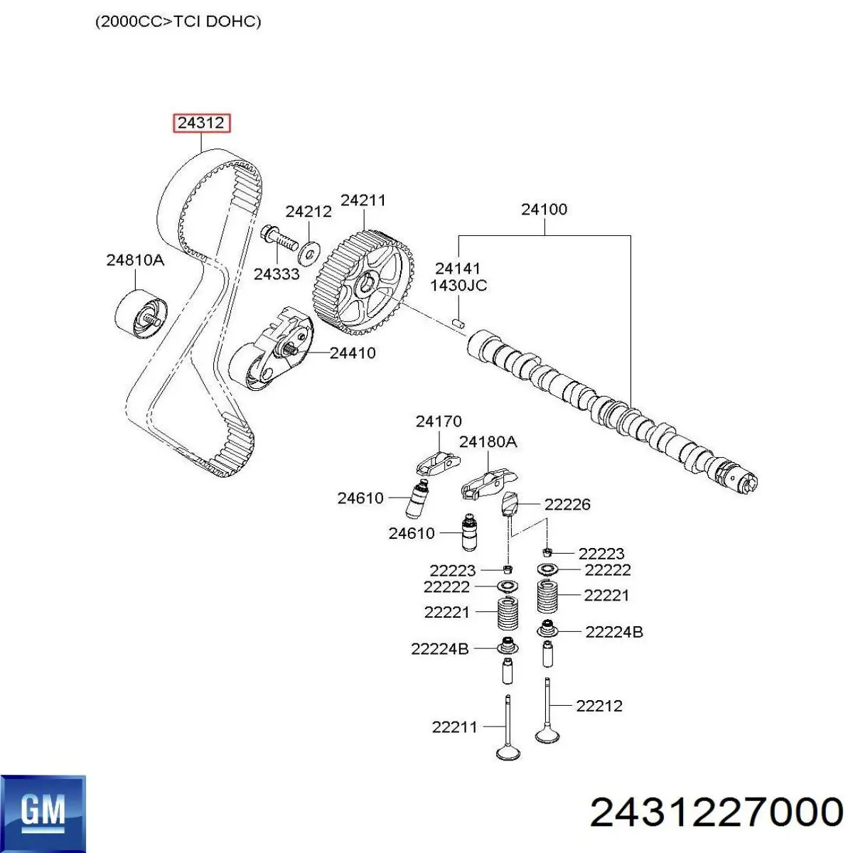 2431227000 General Motors correa distribucion