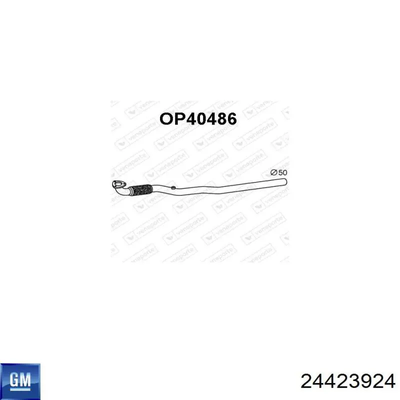 24423924 General Motors Silenciador, sección delantera