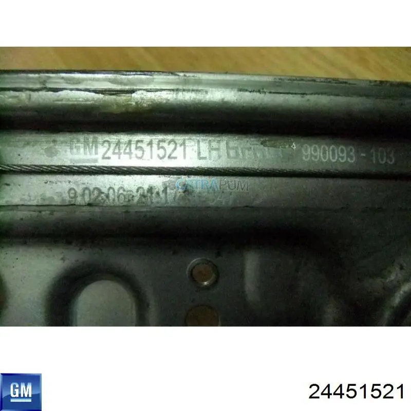 24451521 General Motors mecanismo de elevalunas, puerta trasera izquierda