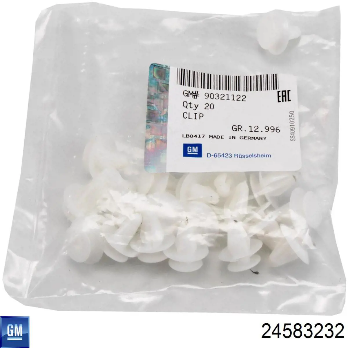 Comprar 24583232 General Motors Retén del eje primario de la transmisión