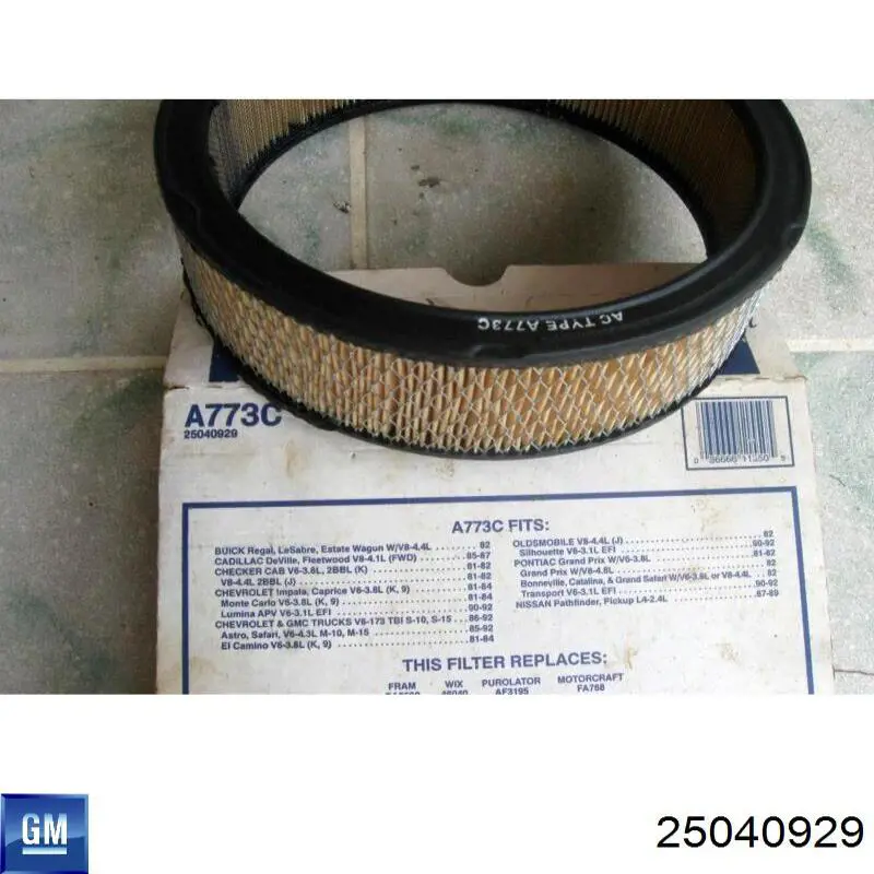 El filtro de aire General Motors 25040929 precio, desde 9,66 EUR