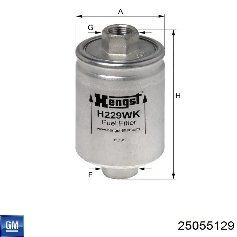25055129 General Motors Filtro de gasolina