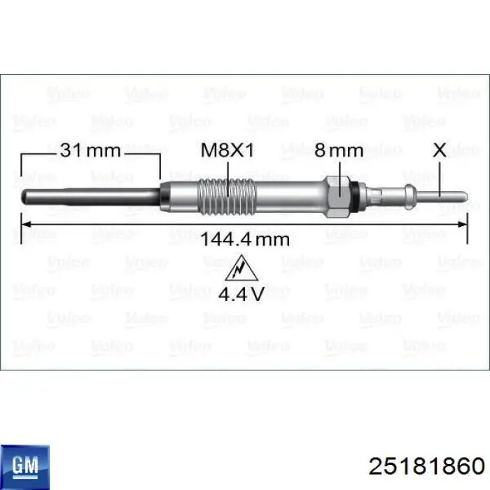 Comprar 25181860 General Motors Calentadores diésel