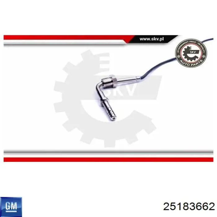 Sensor de temperatura de gases de escape antes del filtro de partículas General Motors 25183662 precio, desde 54,45 EUR