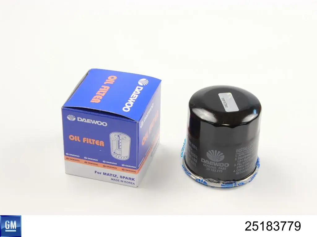 Filtro de aceite 25183779 General Motors