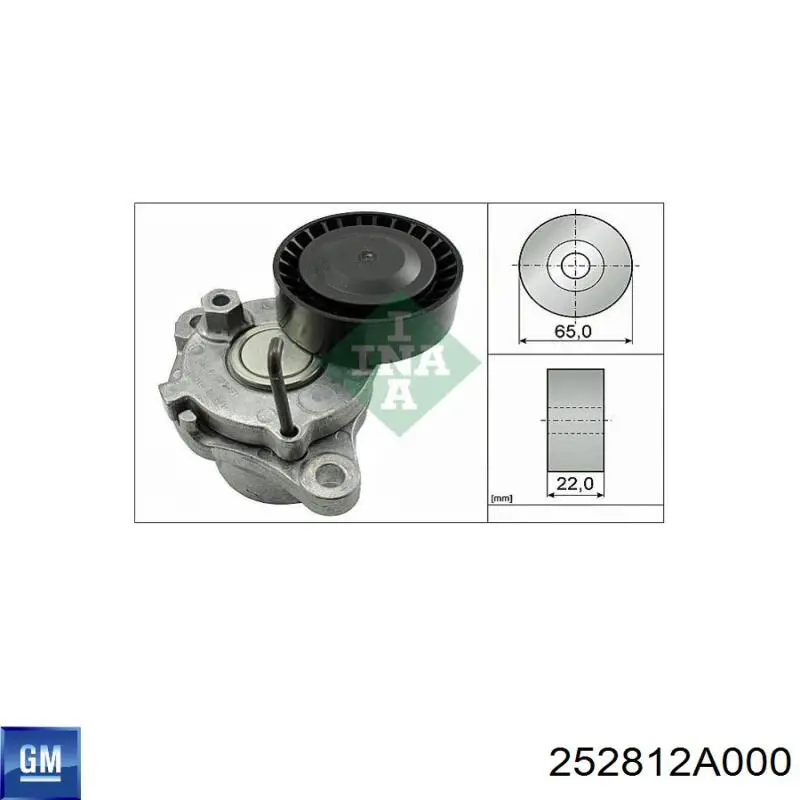 252812A000 General Motors tensor de correa poli v