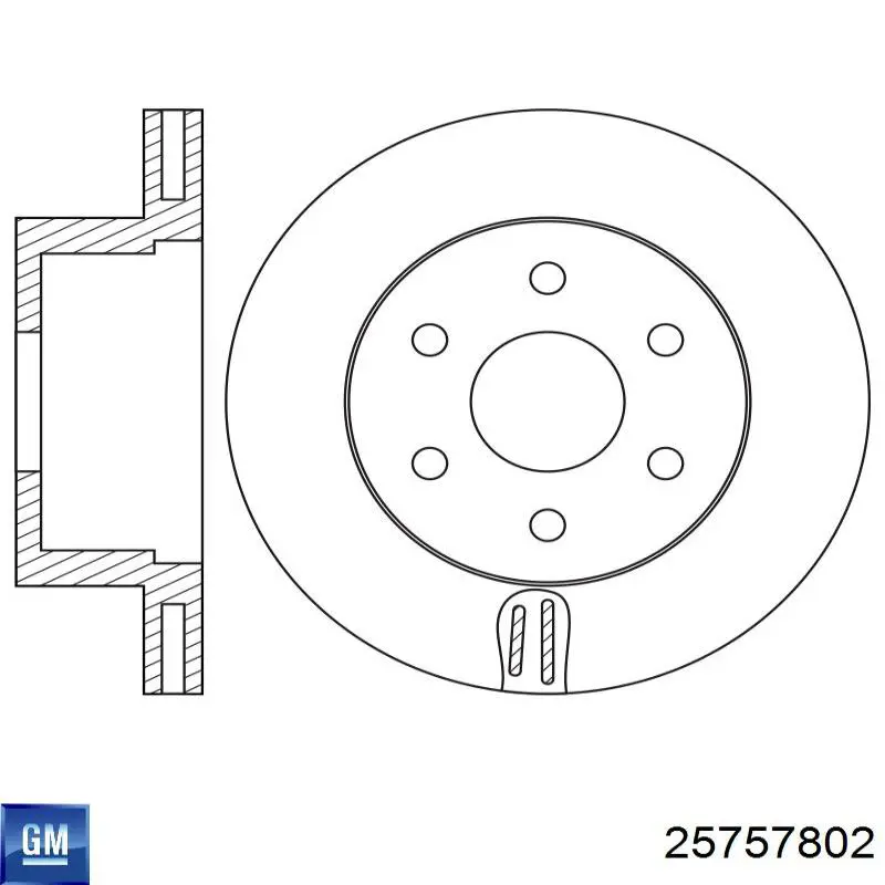 Comprar 25757802 General Motors Disco de freno trasero